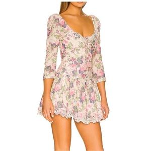 LoveShack Fancy Deeba Printed Mini Dress